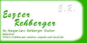 eszter rehberger business card